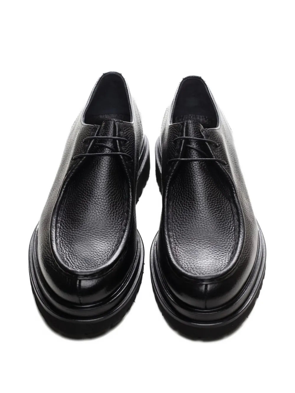 Poche Paris Loafers met chunky zool en textuur Zwart