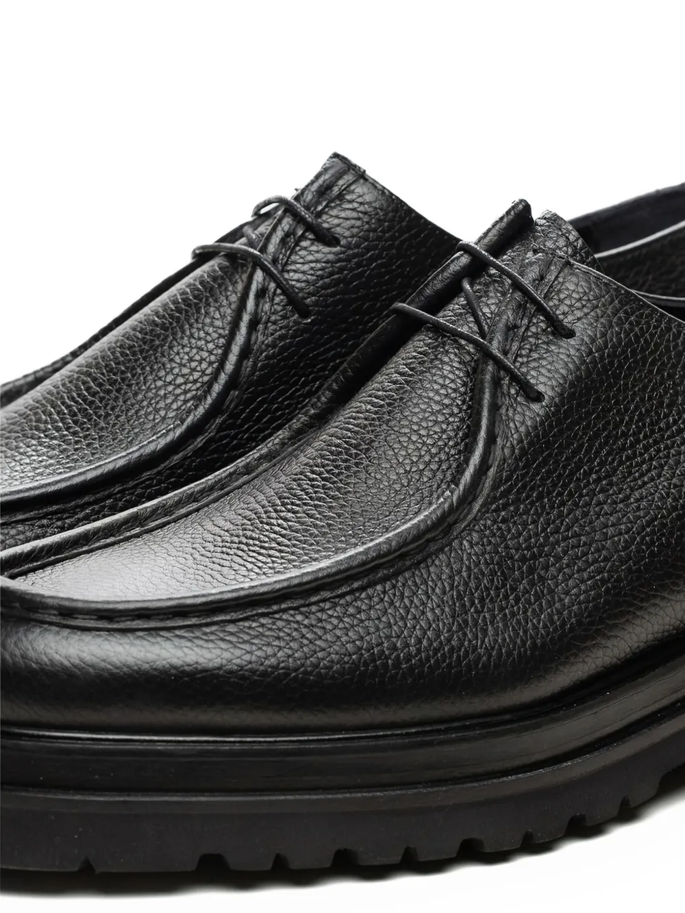 Poche Paris Loafers met chunky zool en textuur Zwart