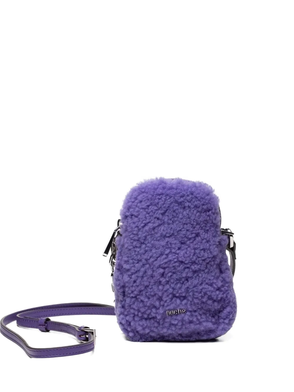 Poche Paris Pouch per smartphone con placca logo - Viola