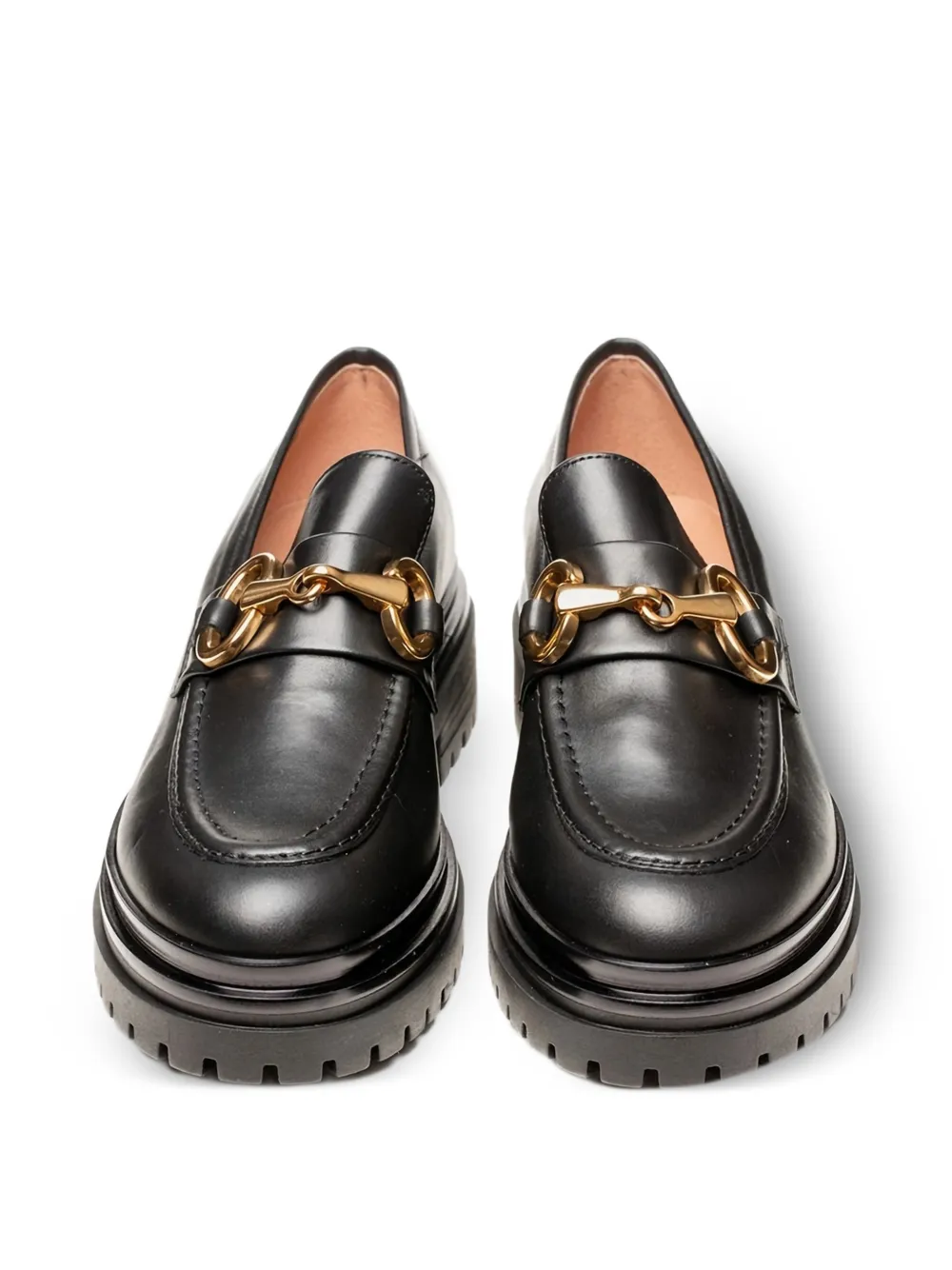 Poche Paris Horsebit loafers met chunky zool Zwart