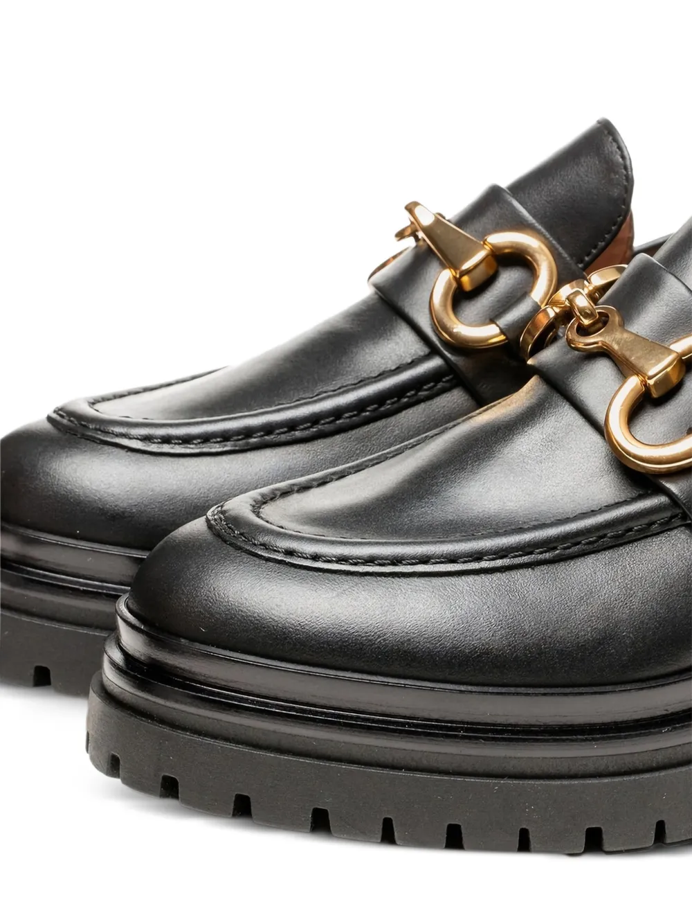 Poche Paris Horsebit loafers met chunky zool Zwart