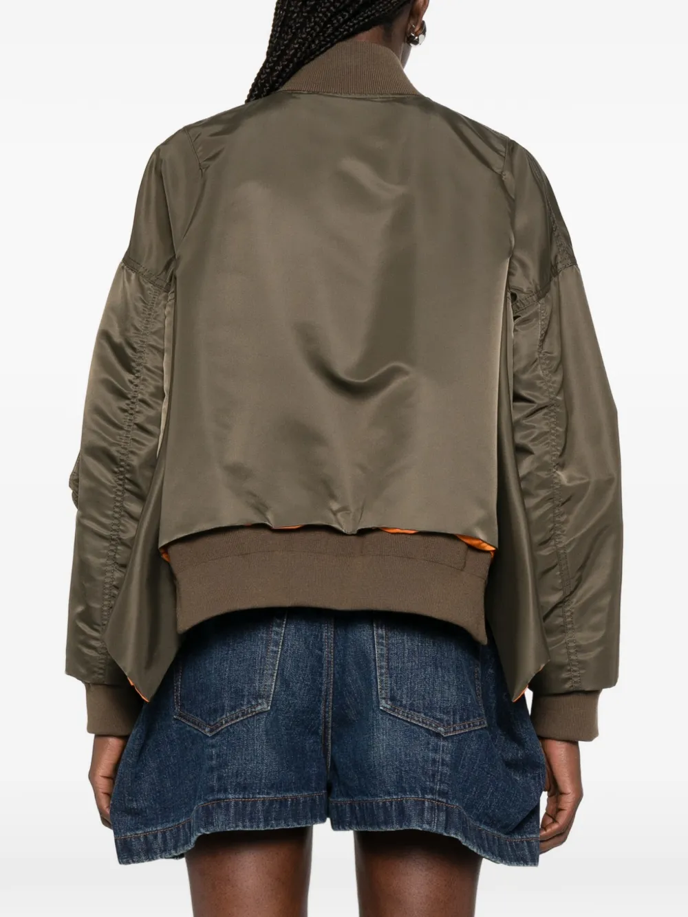 sacai Bomberjack met rits Groen