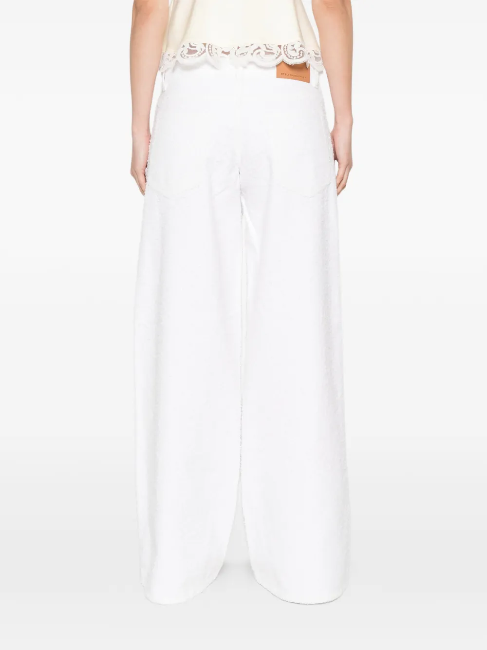 Stella McCartney Jeans met wijde pijpen Wit