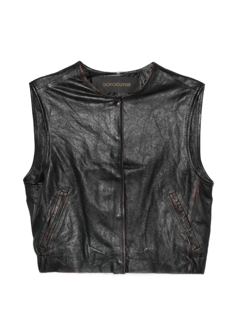Giorgio Brato zip sleeveless jacket - Nero