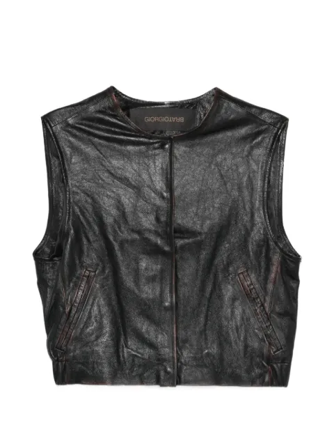 Giorgio Brato zip sleeveless jacket