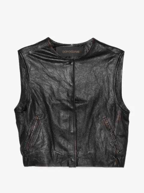 Giorgio Brato zip sleeveless jacket