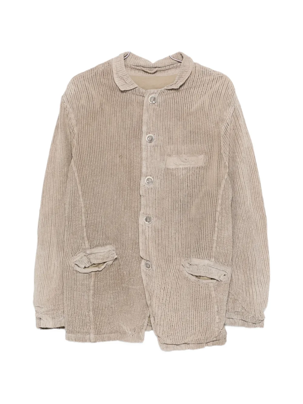 Giorgio Brato pocketed textured leather jacket - Toni neutri