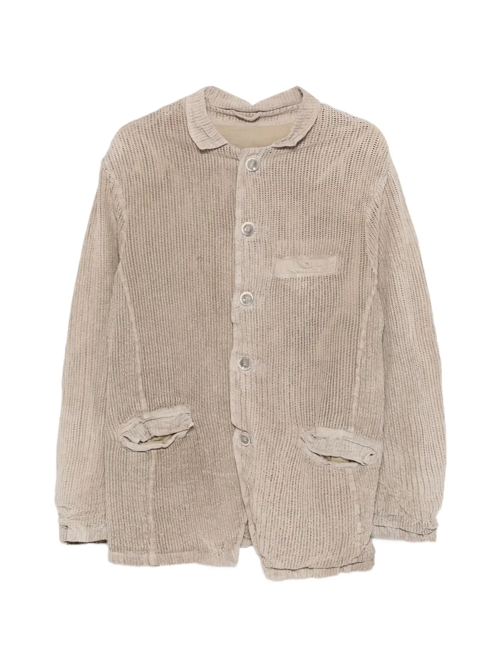 Giorgio Brato pocketed textured leather jacket - Toni neutri