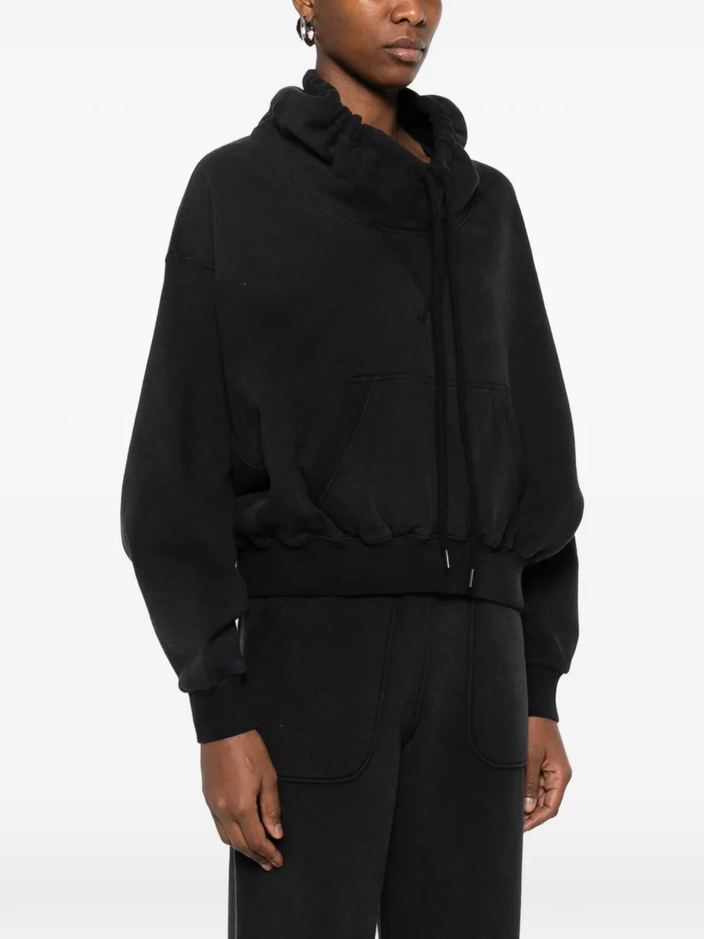 R13 Hoodie met trekkoord Zwart