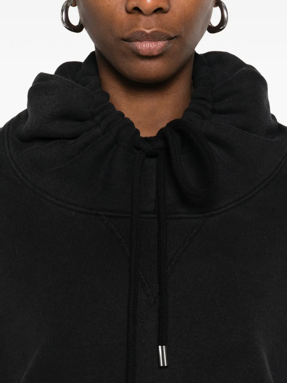 R13 Hoodie met trekkoord Zwart