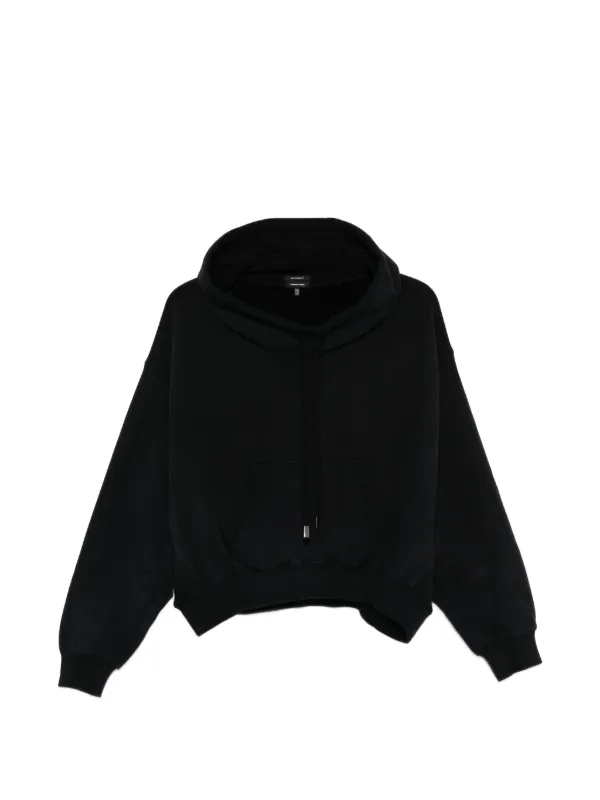 R13 Drawstring Hooded Hoodie in Black