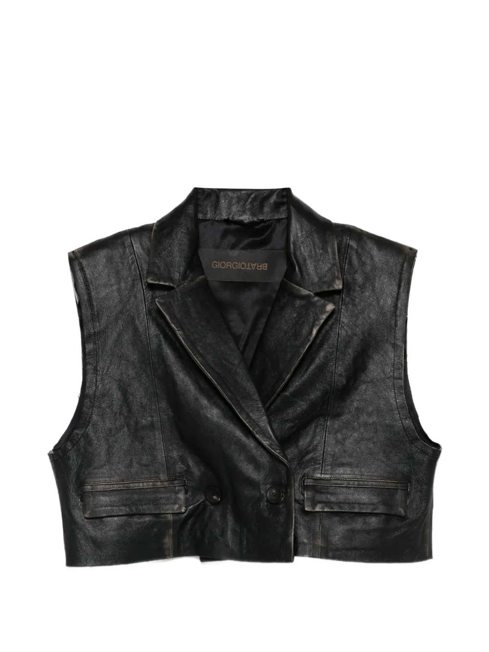 Giorgio Brato lapel pocket gilet - Nero