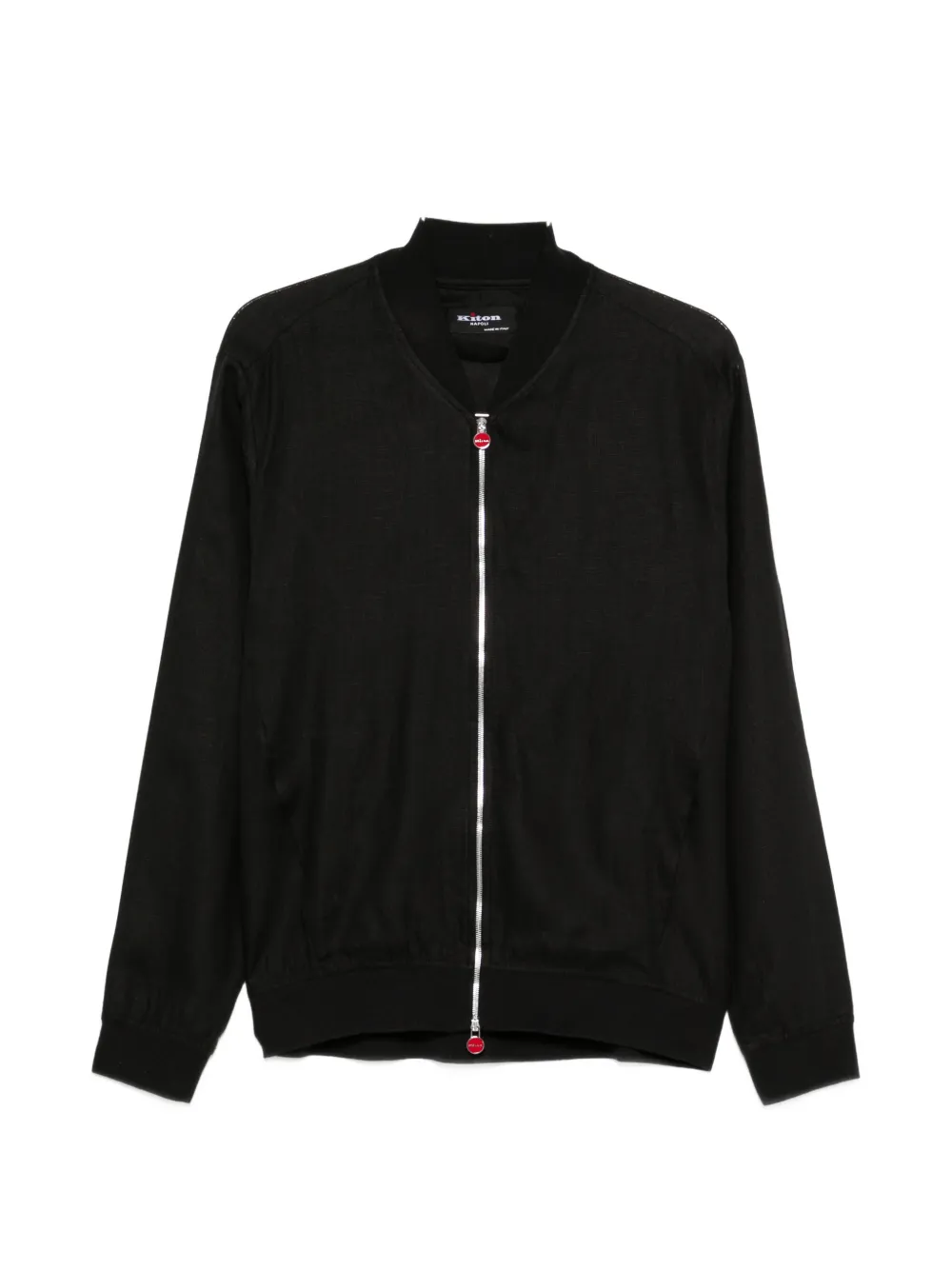 Kiton linen bomber jacket - Nero