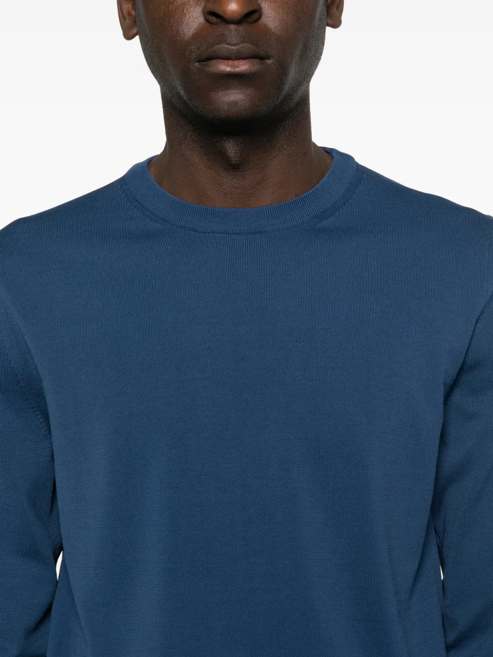 Canali Trui met ronde hals Blauw
