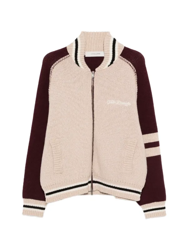 Golden Goose Bomber Jacket in Jacquard Knit in Neutrals