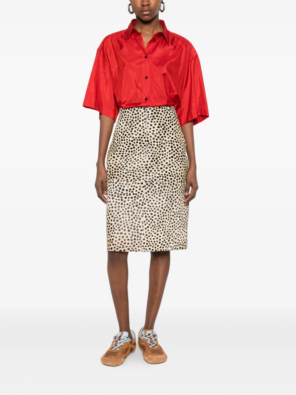  Jil Sander Button-up Short-sleeve Shirt - Red 