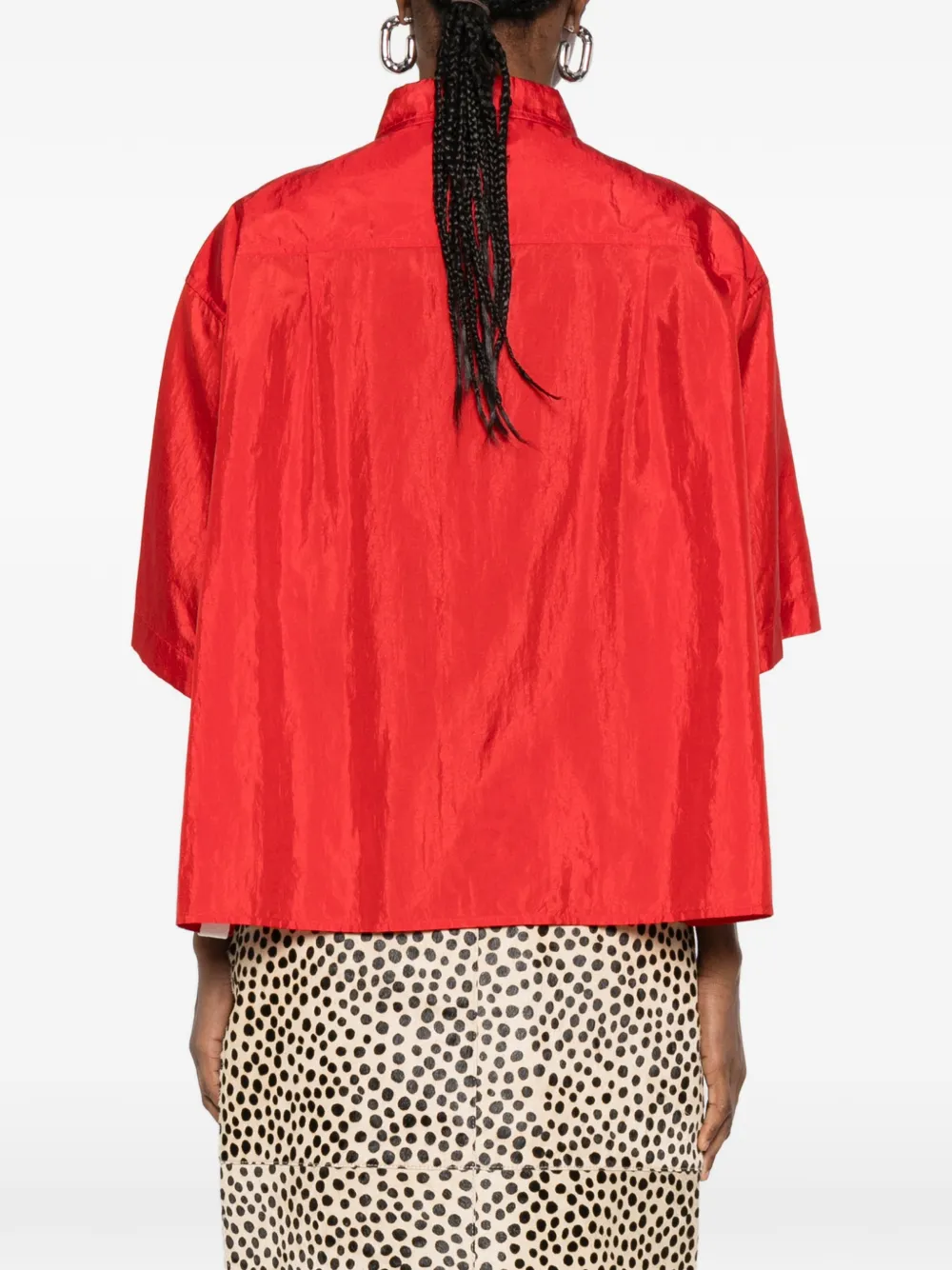 Jil Sander Blouse met korte mouwen Rood