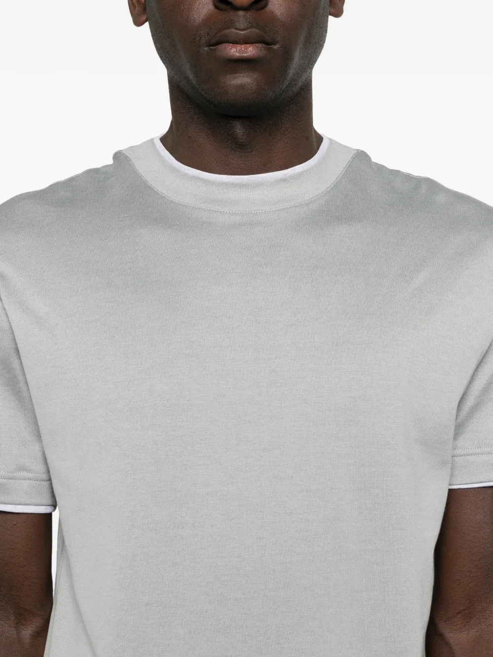 Eleventy T-shirt met afwerking Grijs
