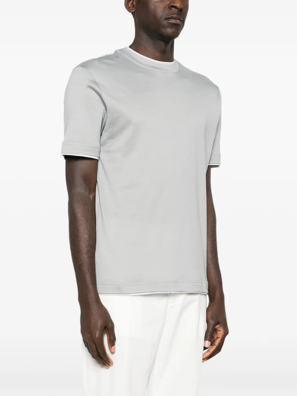 Eleventy T-shirt met afwerking Grijs