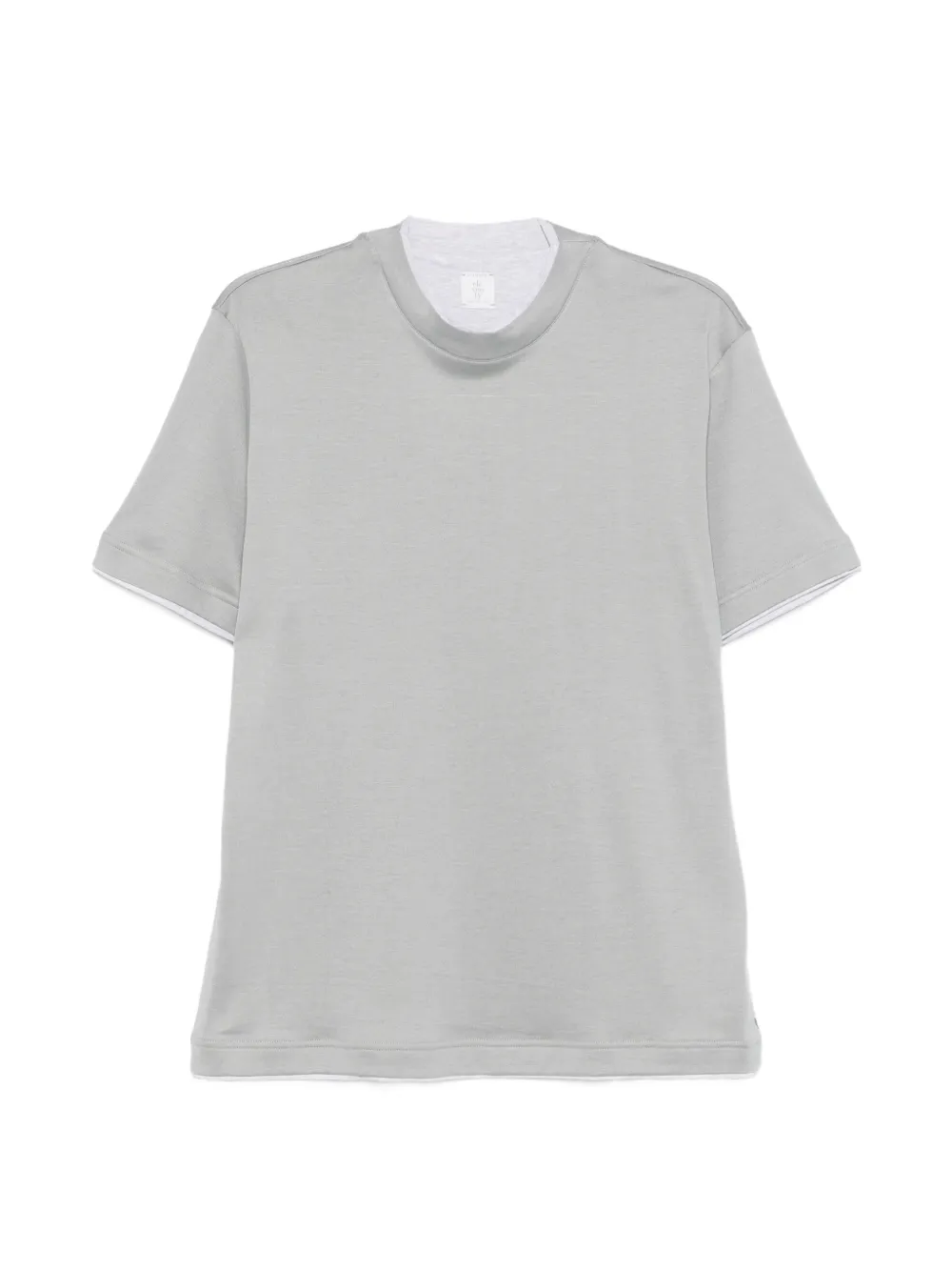 Eleventy T-shirt con profili a contrasto - Grigio