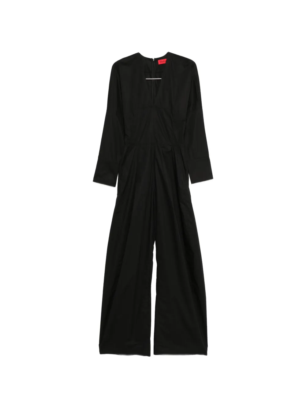 THELATEST V-neck long-sleeved jumpsuit - Nero