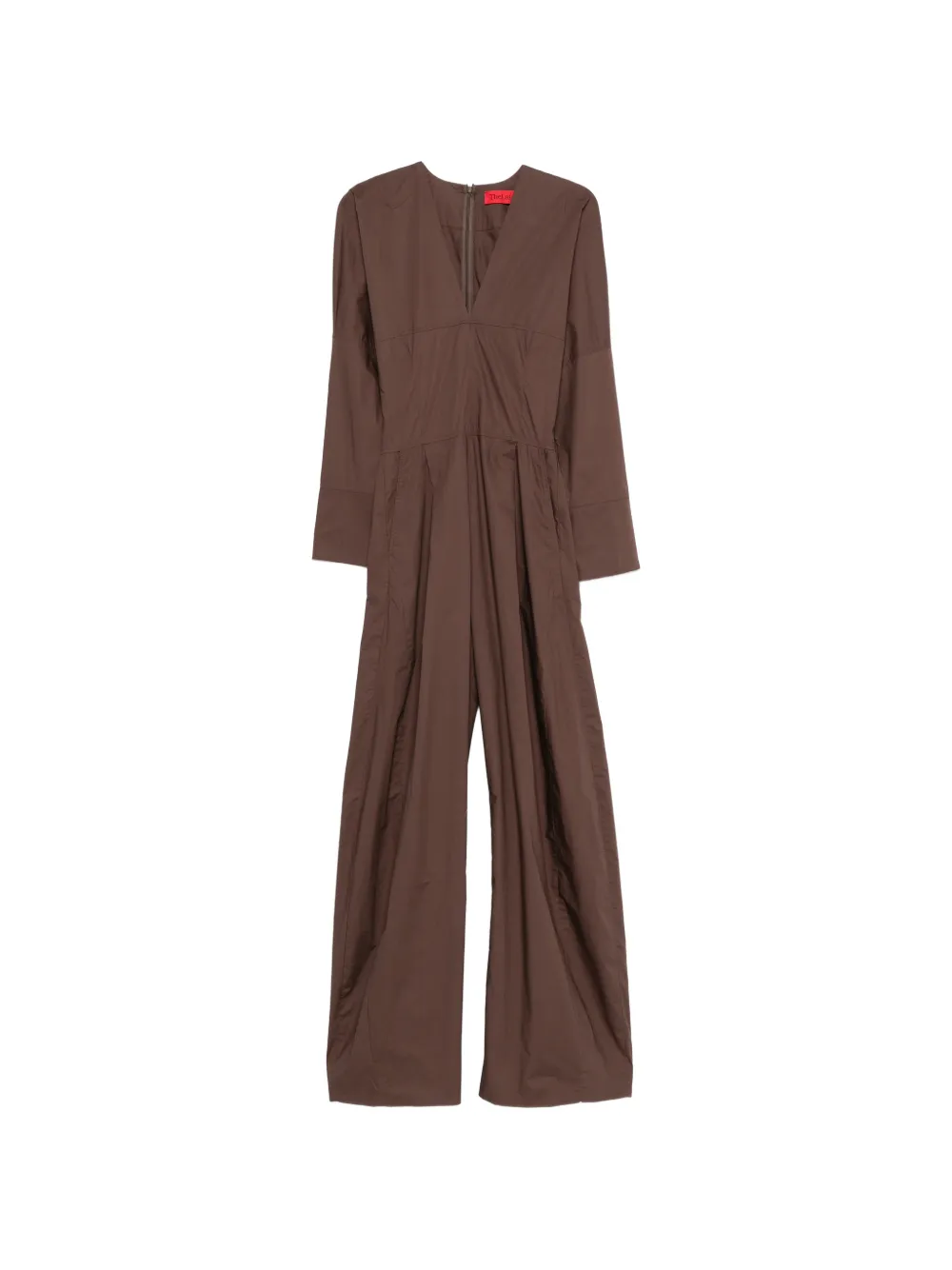 THELATEST Tuta intera con scollo a V - Marrone