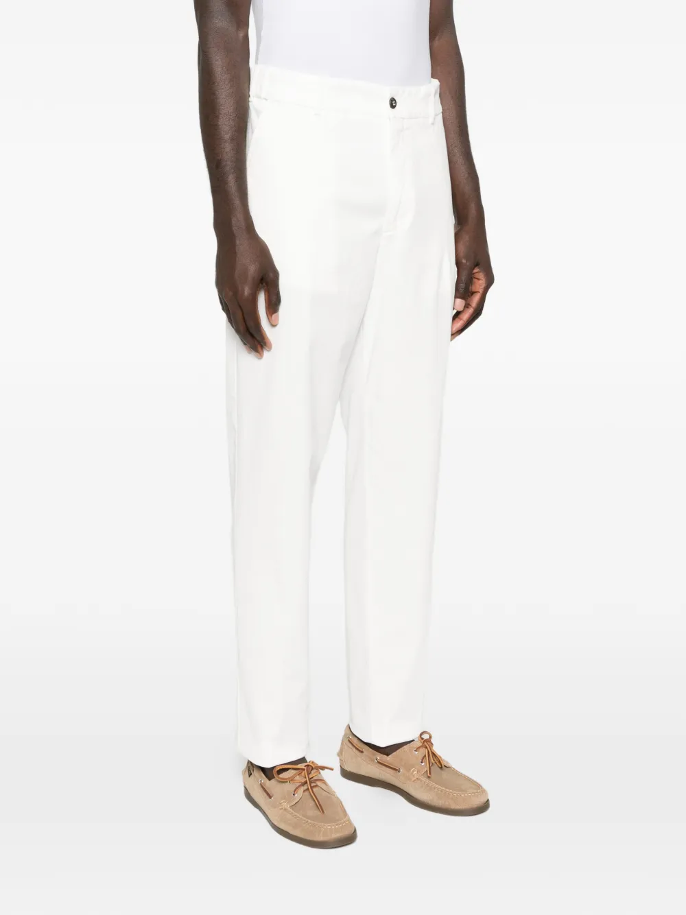 Eleventy Chino met elastische taille Wit