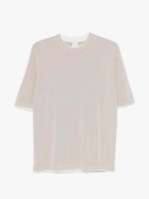 Eleventy round neck trim sweater