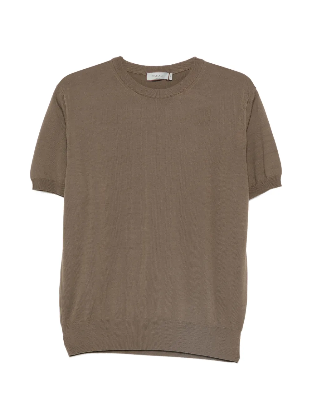 Canali short-sleeve crew-neck T-shirt - Marrone