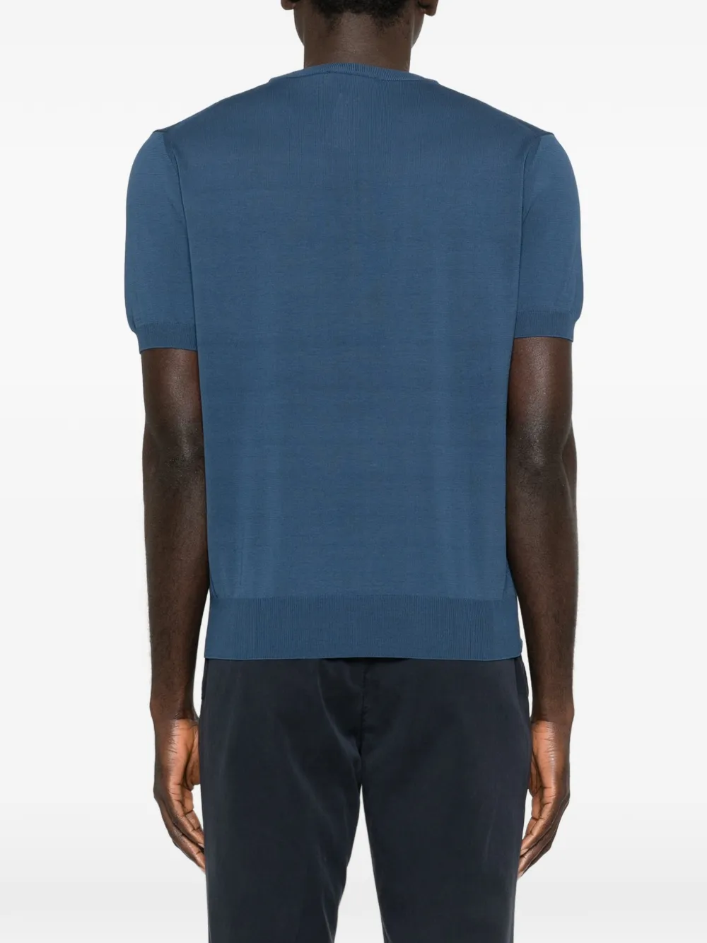 Canali T-shirt met korte mouwen Blauw