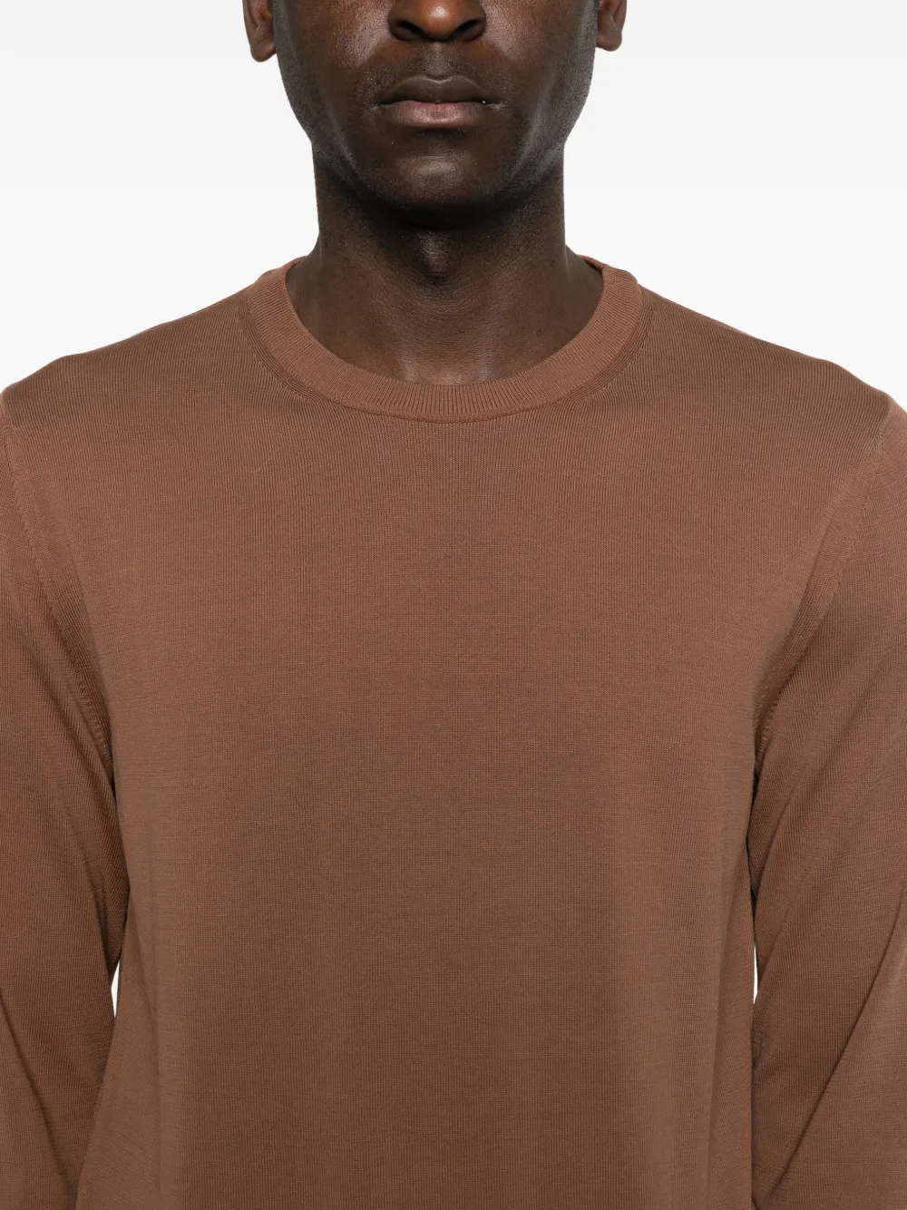 Canali Trui met hoge hals Bruin