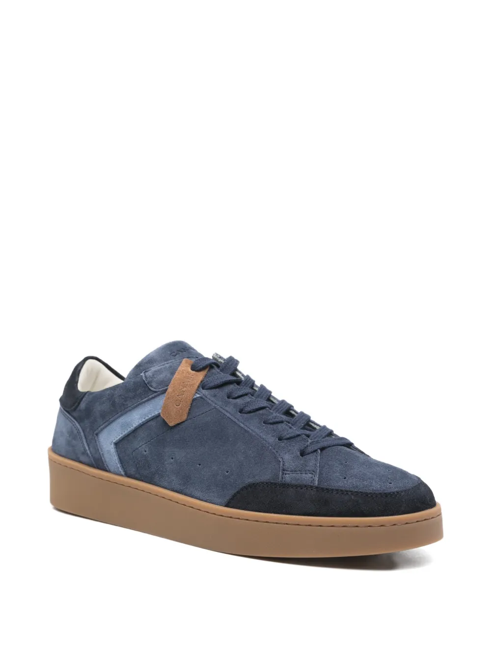 Canali Sneakers met suède vlakken Blauw