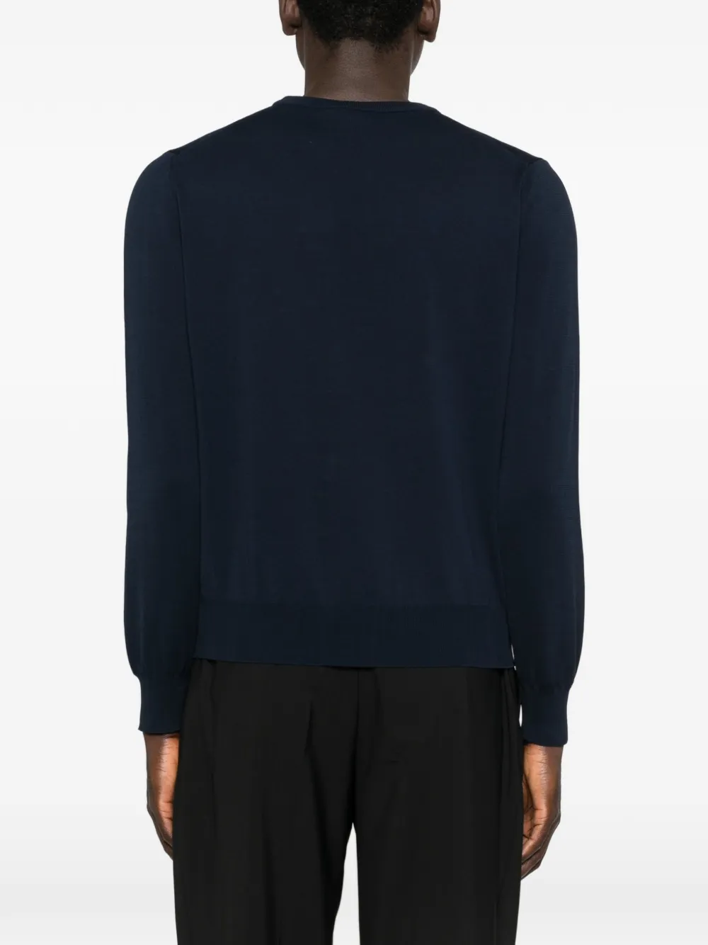 Canali Trui met ronde hals Blauw