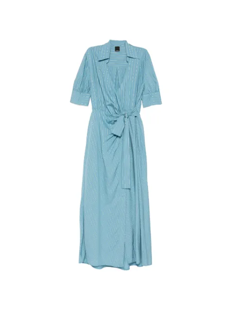PINKO vestido camisero largo con moño en la cintura