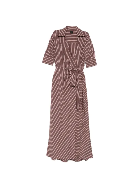 PINKO striped maxi shirt dress