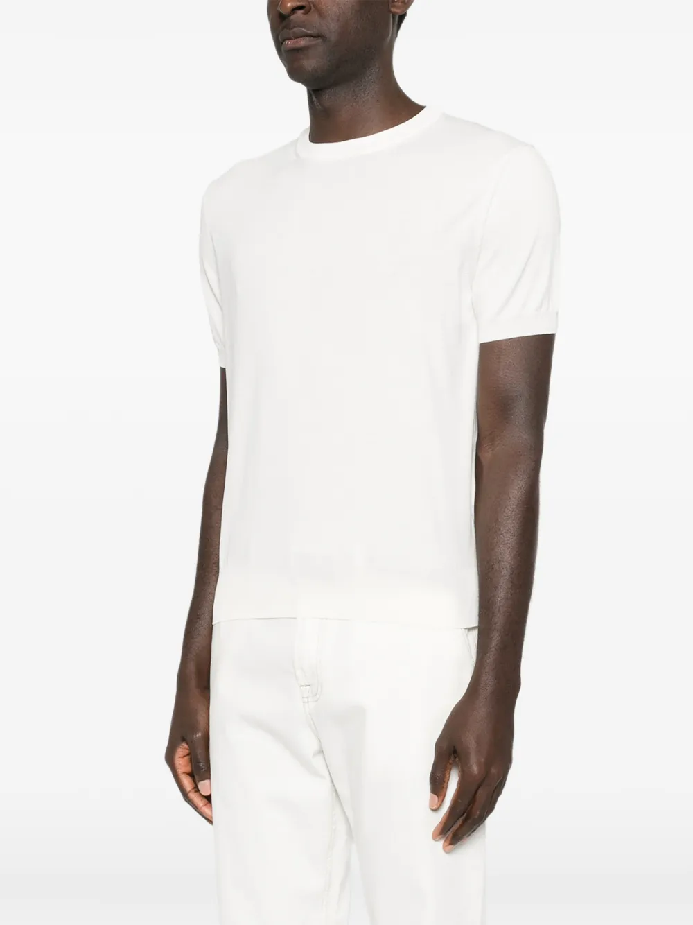 Short-Sleeve Knitted T-Shirt