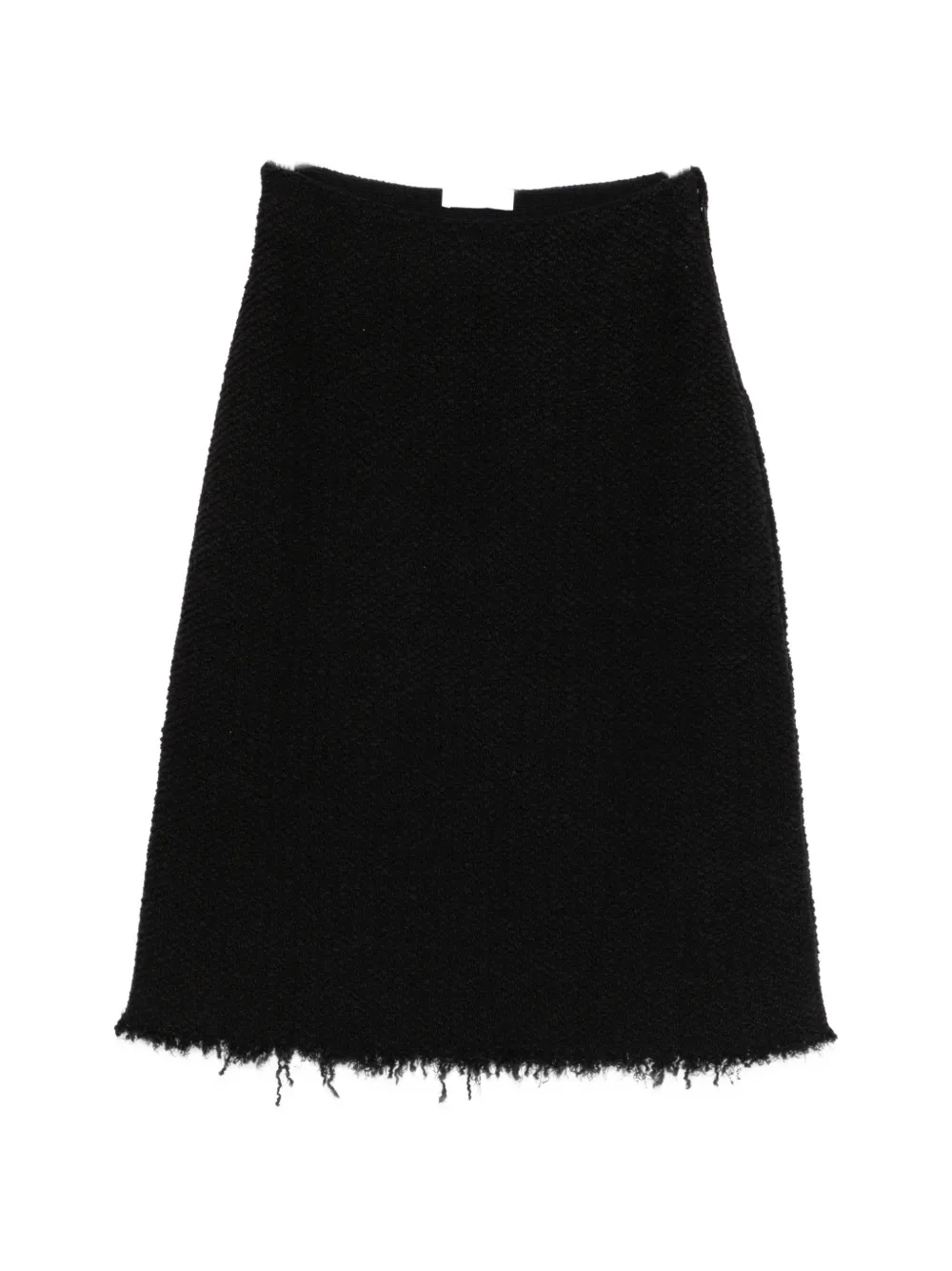 Jil Sander A-line frayed midi skirt - Nero