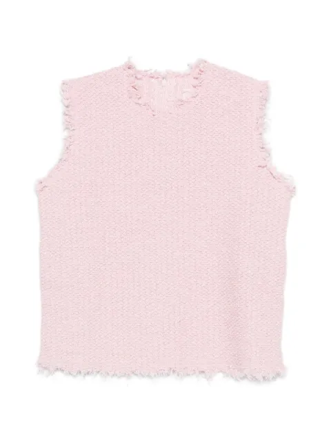 Jil Sander frayed sleeveless top