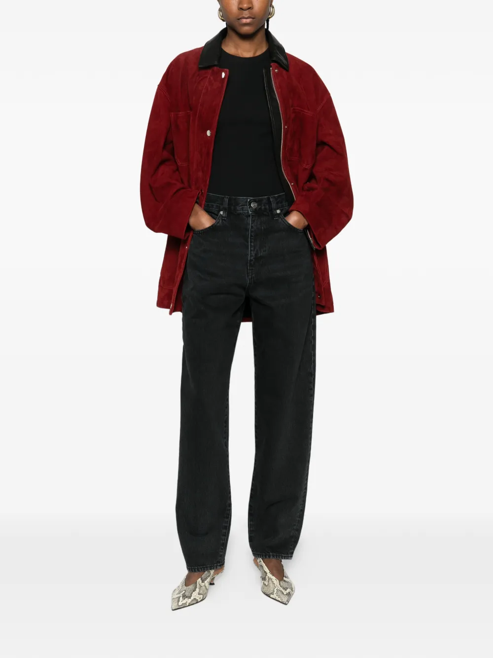 FRAME The Neat katoenen denim Blauw