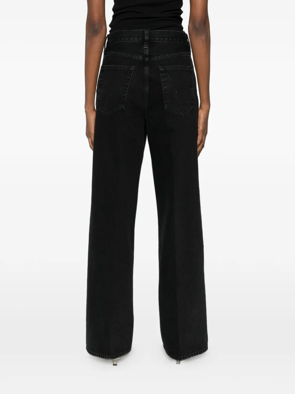 FRAME The Collegiate jeans met knoop Zwart