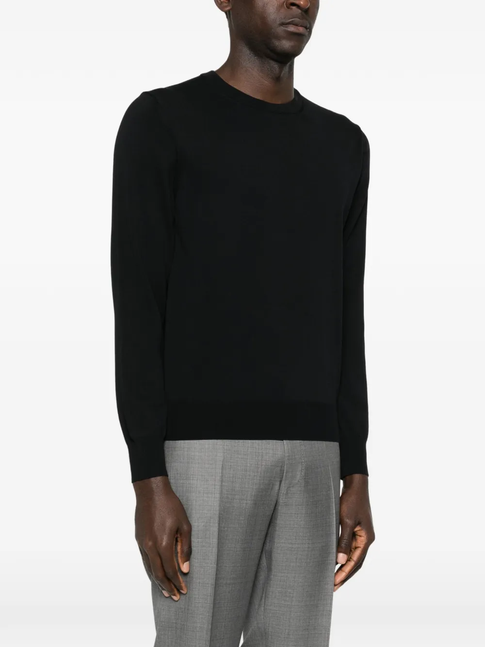  Canali Knitted Sweater - Black 