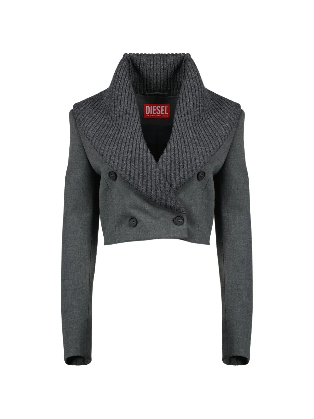 Diesel G-Olden button shawl collar jacket - Grey