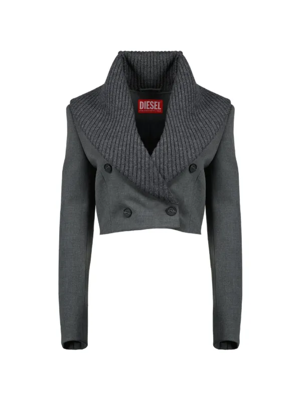 Diesel G-Olden Button Shawl Collar Jacket | Grey | FARFETCH