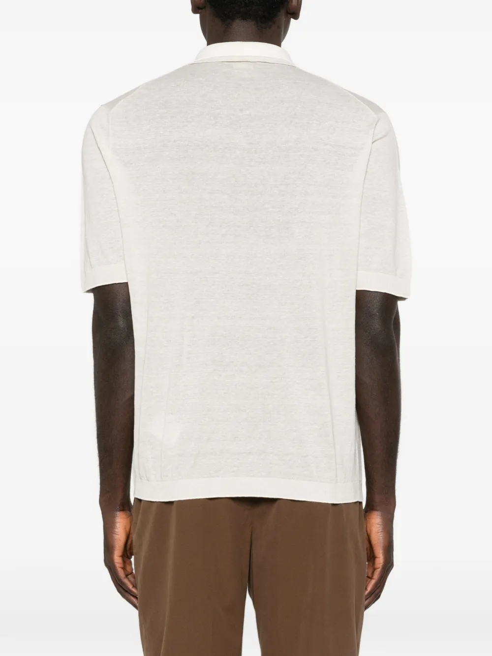 Eleventy Poloshirt met knopen Beige