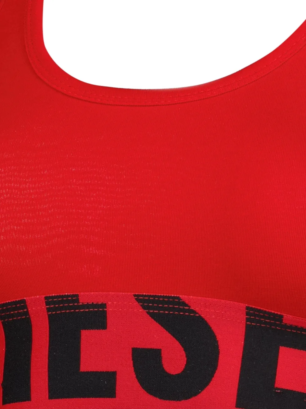 Diesel Sport-bh met logoprint Rood