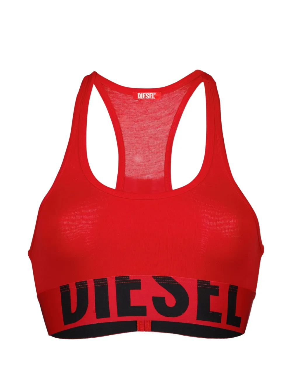 Diesel Sport-BH mit Logo-Print - Rot