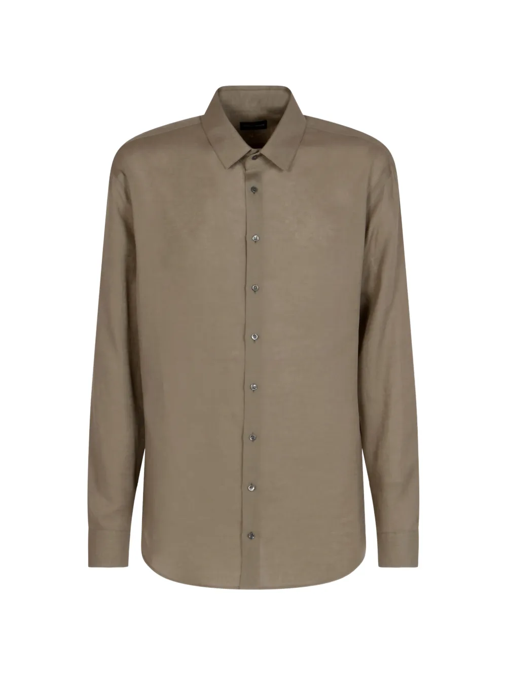 Giorgio Armani point-collar shirt - Marrone