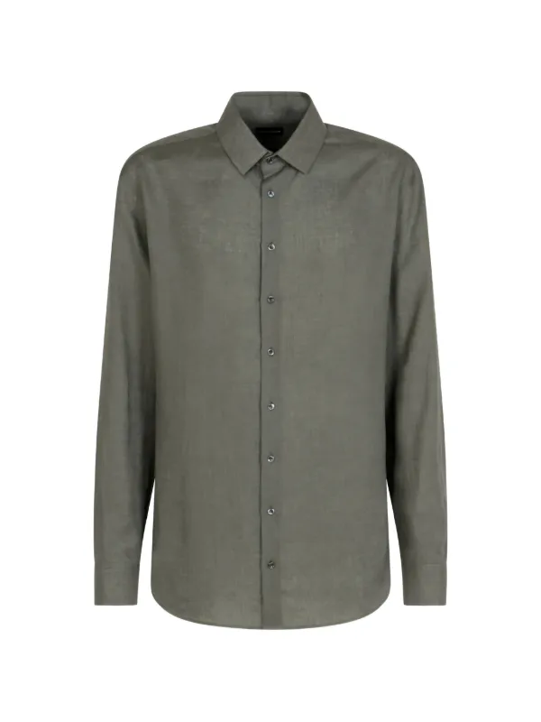 Giorgio Armani Button-up Men Shirt - Grey
