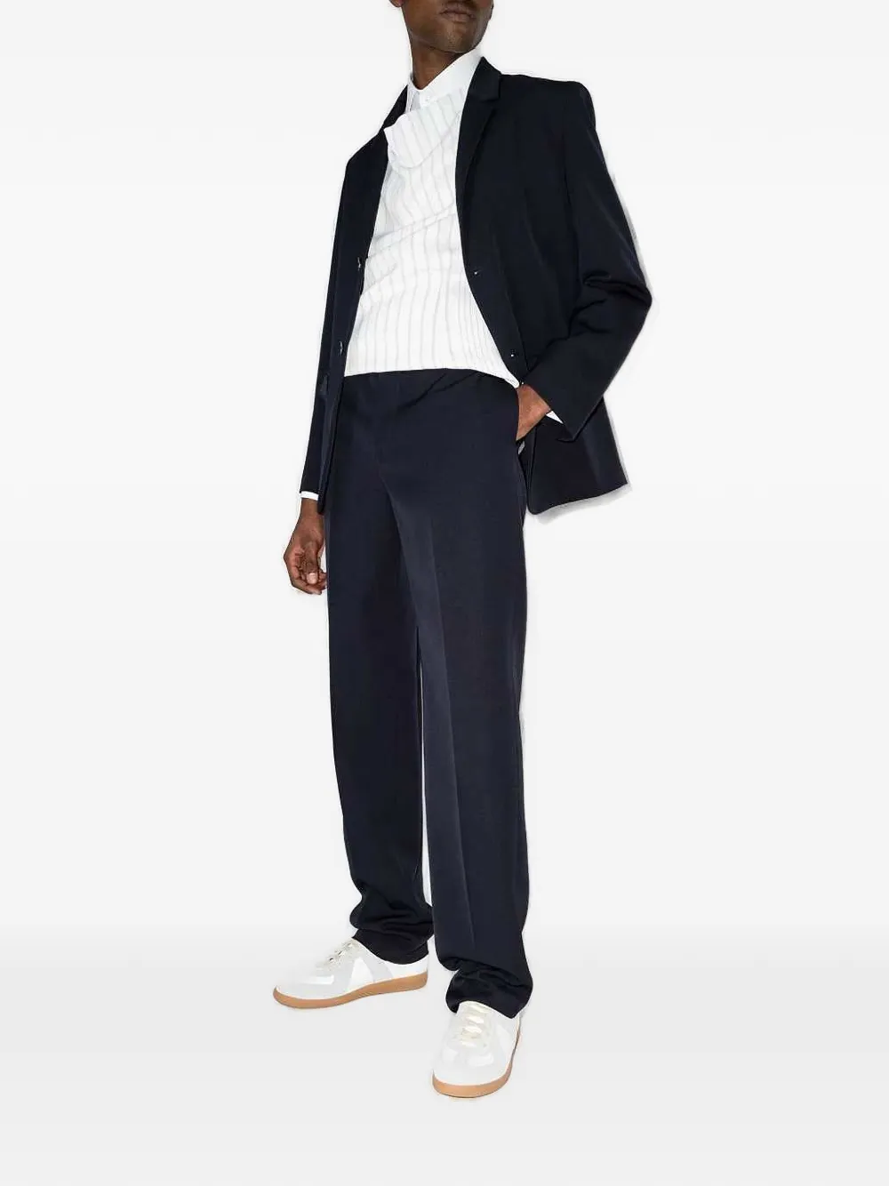 Maison Margiela Replica suède sneakers met vlakken Wit