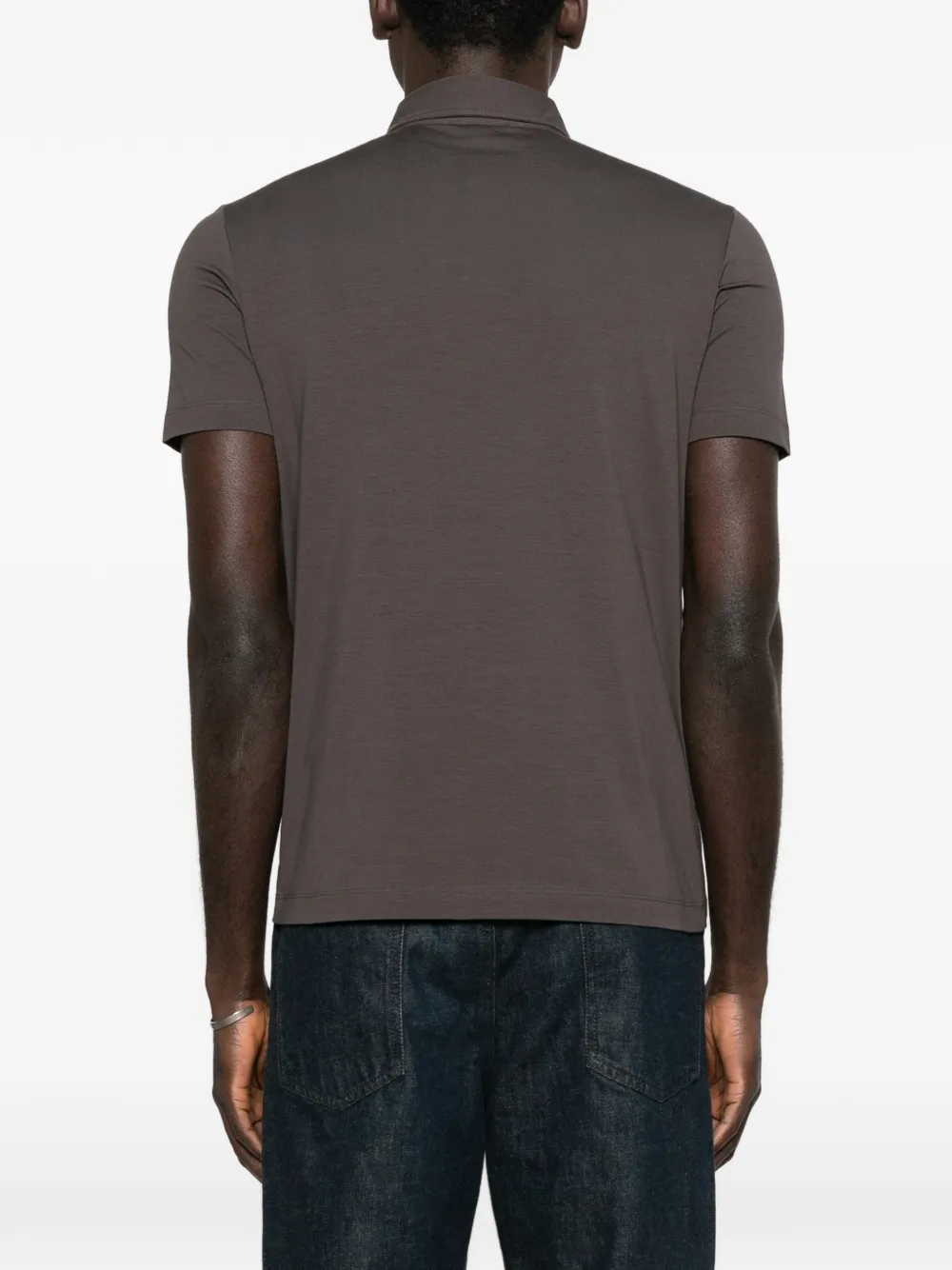Malo Button-up poloshirt Bruin